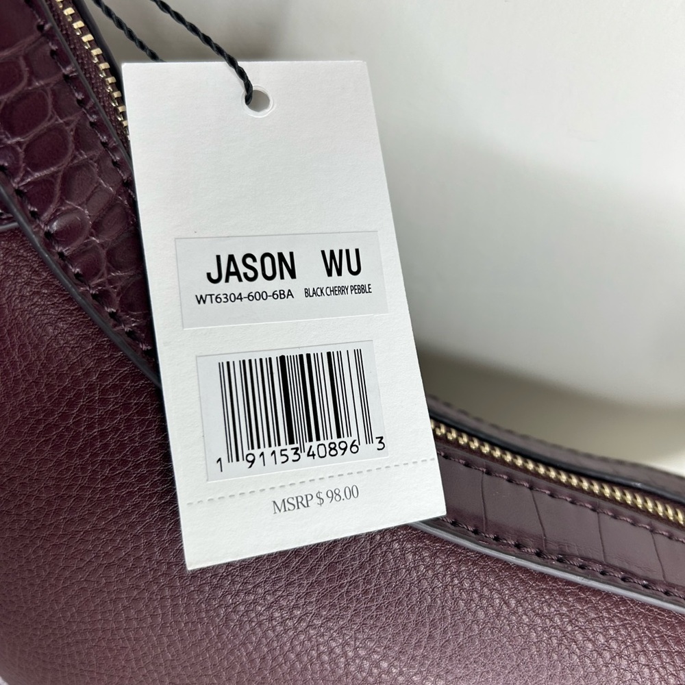 Jason Wu Baguette Croc Embossed Shoulder Hobo Bag - image 5